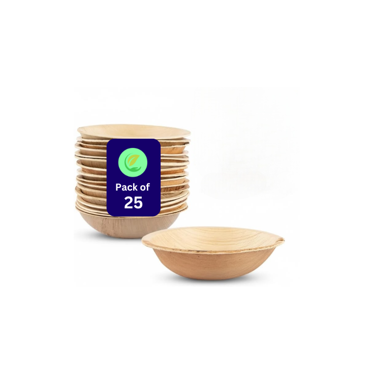 Areca leaf round bowl 5" inch The Velocity Exports