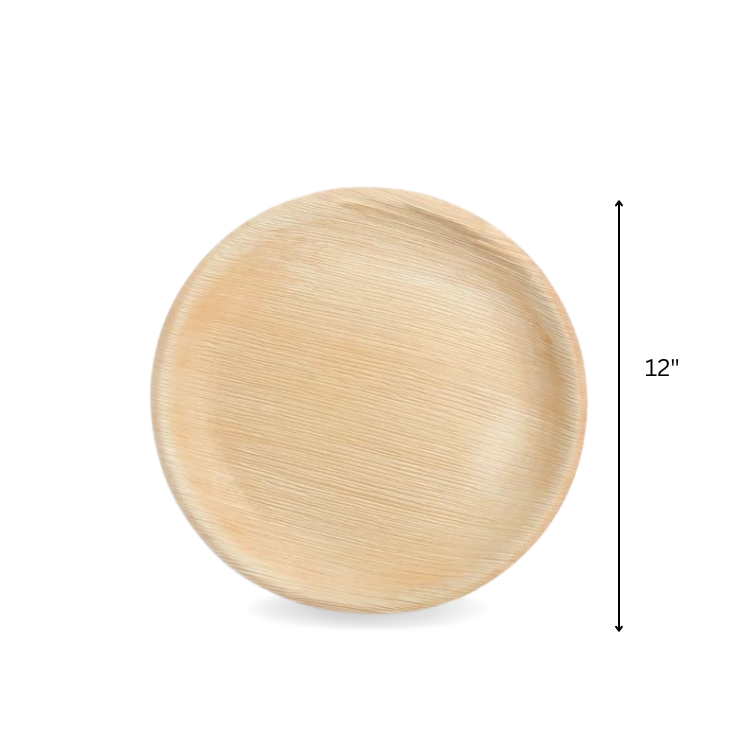 Areca leaf round plates 12" inch The Velocity Exports