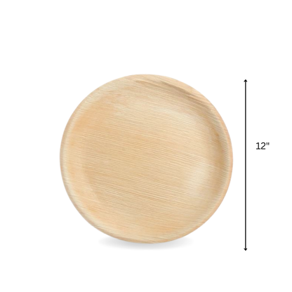 Areca leaf round plates 12" inch The Velocity Exports