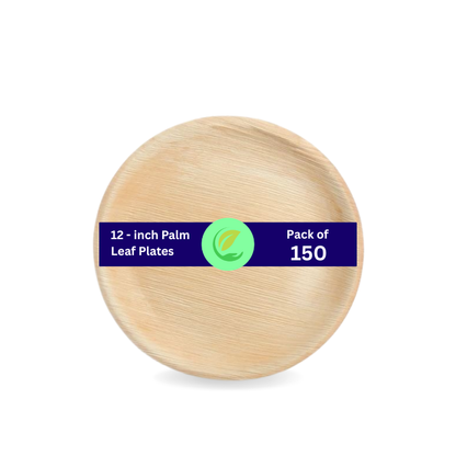 Areca leaf round plates 12" inch The Velocity Exports