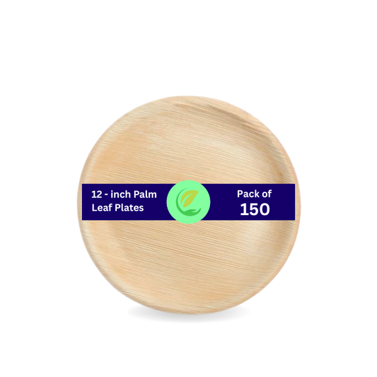 Areca leaf round plates 12" inch The Velocity Exports