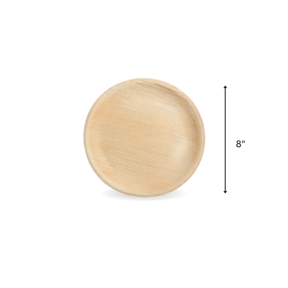 Areca leaf round plates 8" inch The Velocity Exports