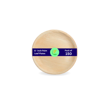 Areca leaf round plates 8" inch The Velocity Exports