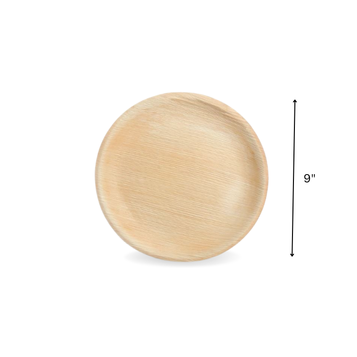 Areca leaf round plates 9" inch The Velocity Exports