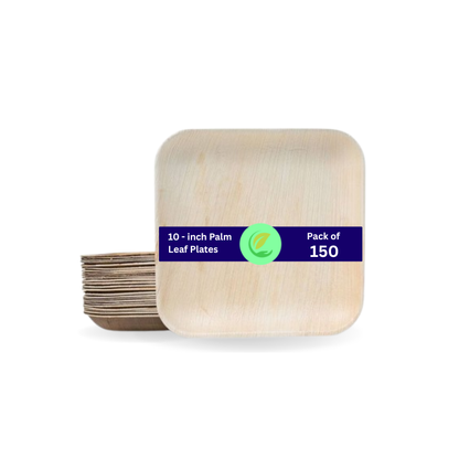 Areca leaf square plates 10x10" inch The Velocity Exports