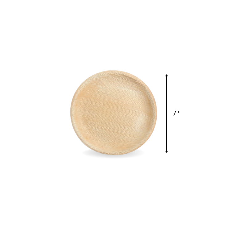 Areca leaf round plates 7" inch The Velocity Exports