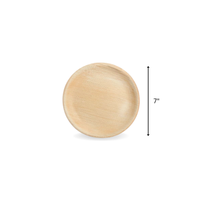 Areca leaf round plates 7" inch The Velocity Exports