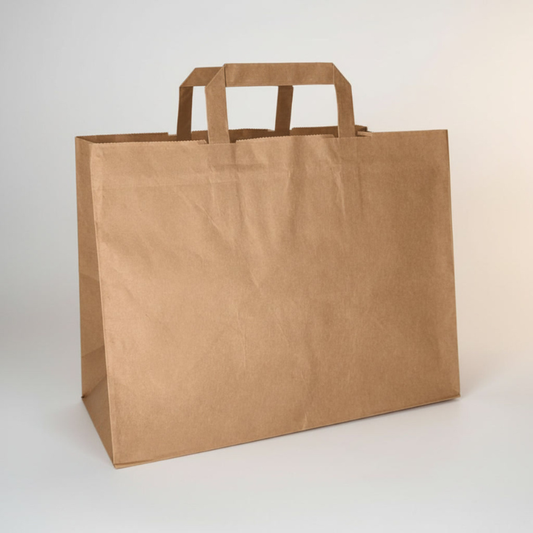 Brown Paper Bag With Flat Handle 34x18x34