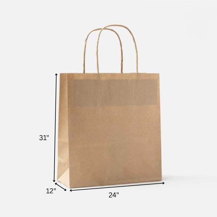 Brown Paper Bag With Twisted Handle 31x12x24